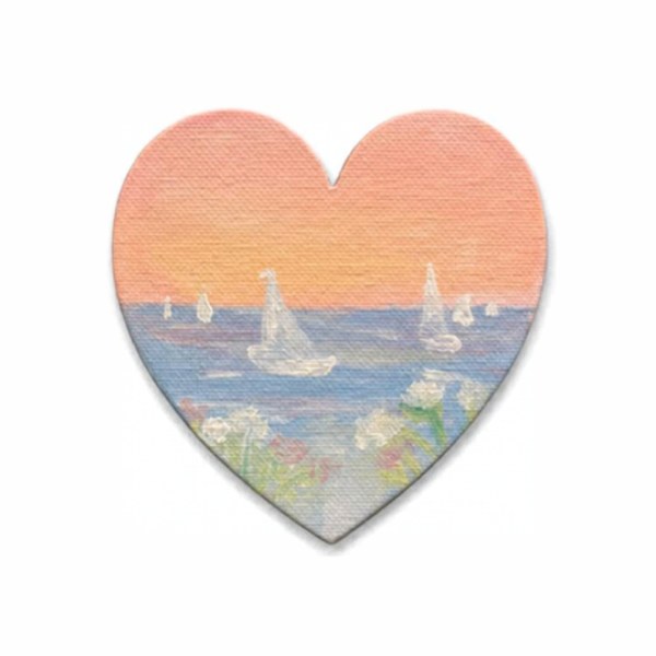 Pastel Sailboats Magnet - 4"x4"