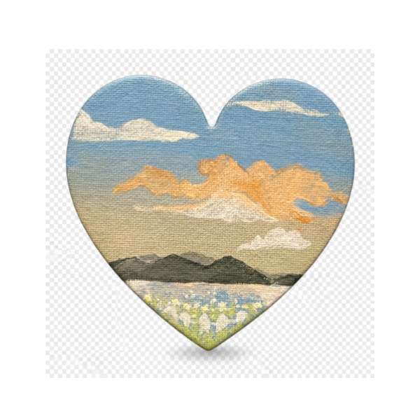 Pastel Mountains Magnet - 4"x4"
